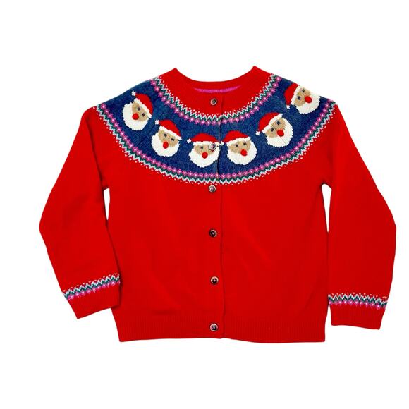 Mini Boden Other - Mini Boden Fair Isle Wool Blend Holiday Cardigan Sweater Size 6/7